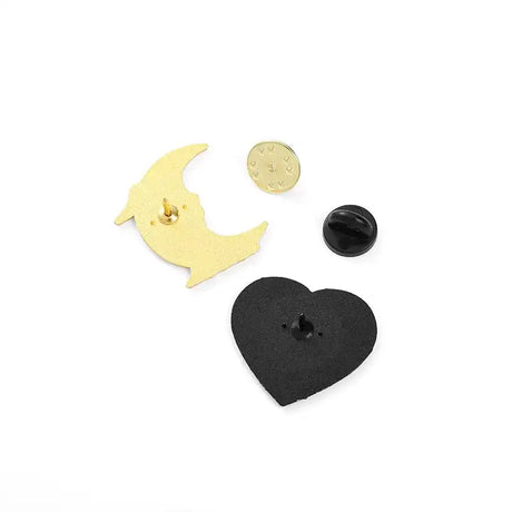 Punk Style Brooch Skull Rose Heart Brooch Halloween Cat Head Compass Wizard Hat Black Cat Alloy Brooches Enamel Badge Lapel Pins - Lootquake
