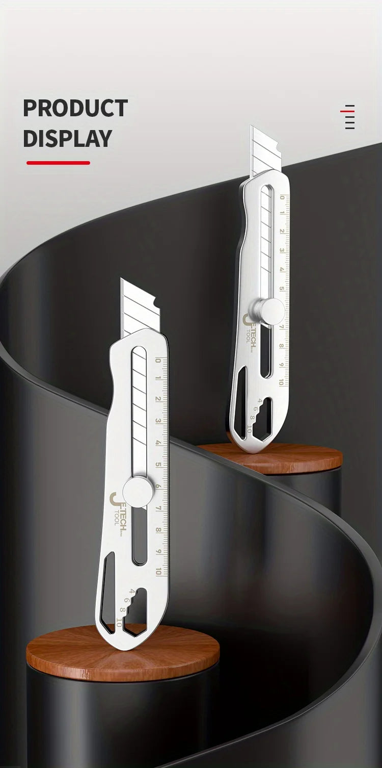 Couteau à papier peint robuste tout en acier épais, grand, tout en acier inoxydable, porte-outil durable de qualité industrielle