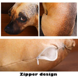 Cojín de perro 3D de peluche, muñeco de peluche realista, cojín para sofá, silla de oficina, decorativo, regalo creativo para el hogar