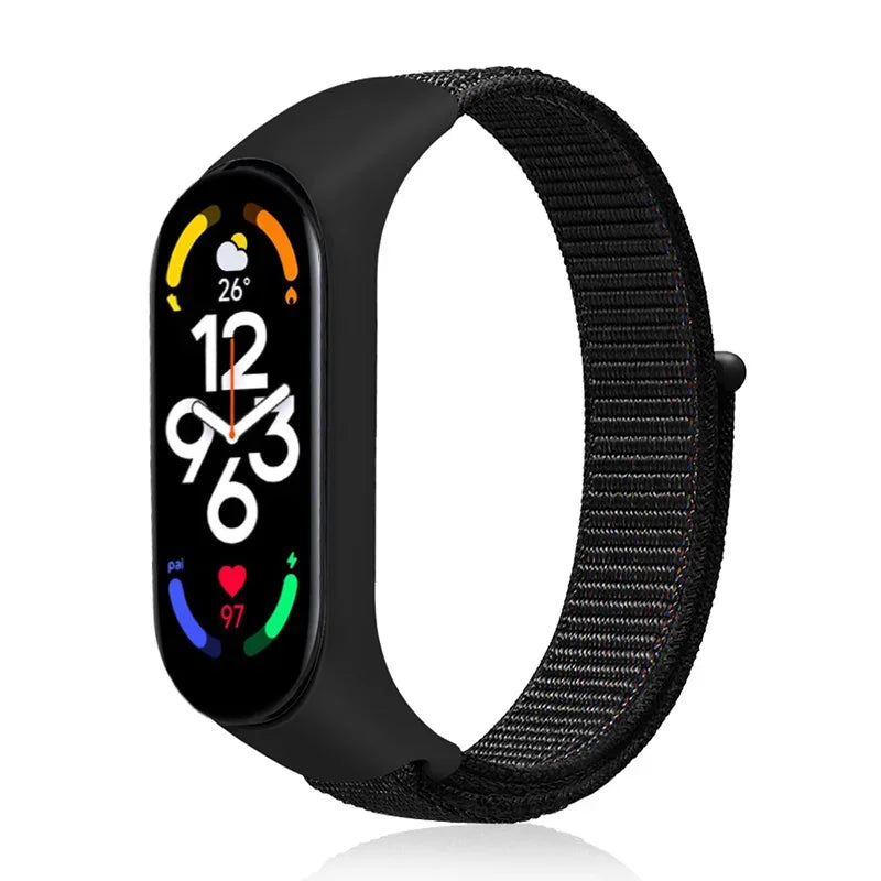 Nylon loop For Xiaomi Mi Band 7-7 nfc smartwatch Wristband Sports Miband7 Correa Replacement Bracelet smart band 7 6 5 3 4 Strap - Lootquake