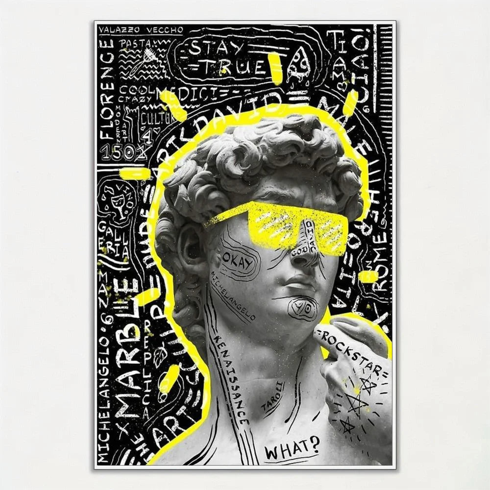 1pc-Statue David Graphic Designer Poster Paper Print Home Living Room Bedroom Entrance Bar Cafe Art Painting Decor