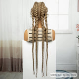 36" Natural Cornrow Braids Wig | Lace Front | Baby Hair | Long Braids