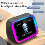 Traductor inteligente Bluetooth con altavoz RGB, 18 idiomas, traducción en tiempo real, altavoz Bluetooth 5.4 con IA, pantalla LCD, juego y alarma.