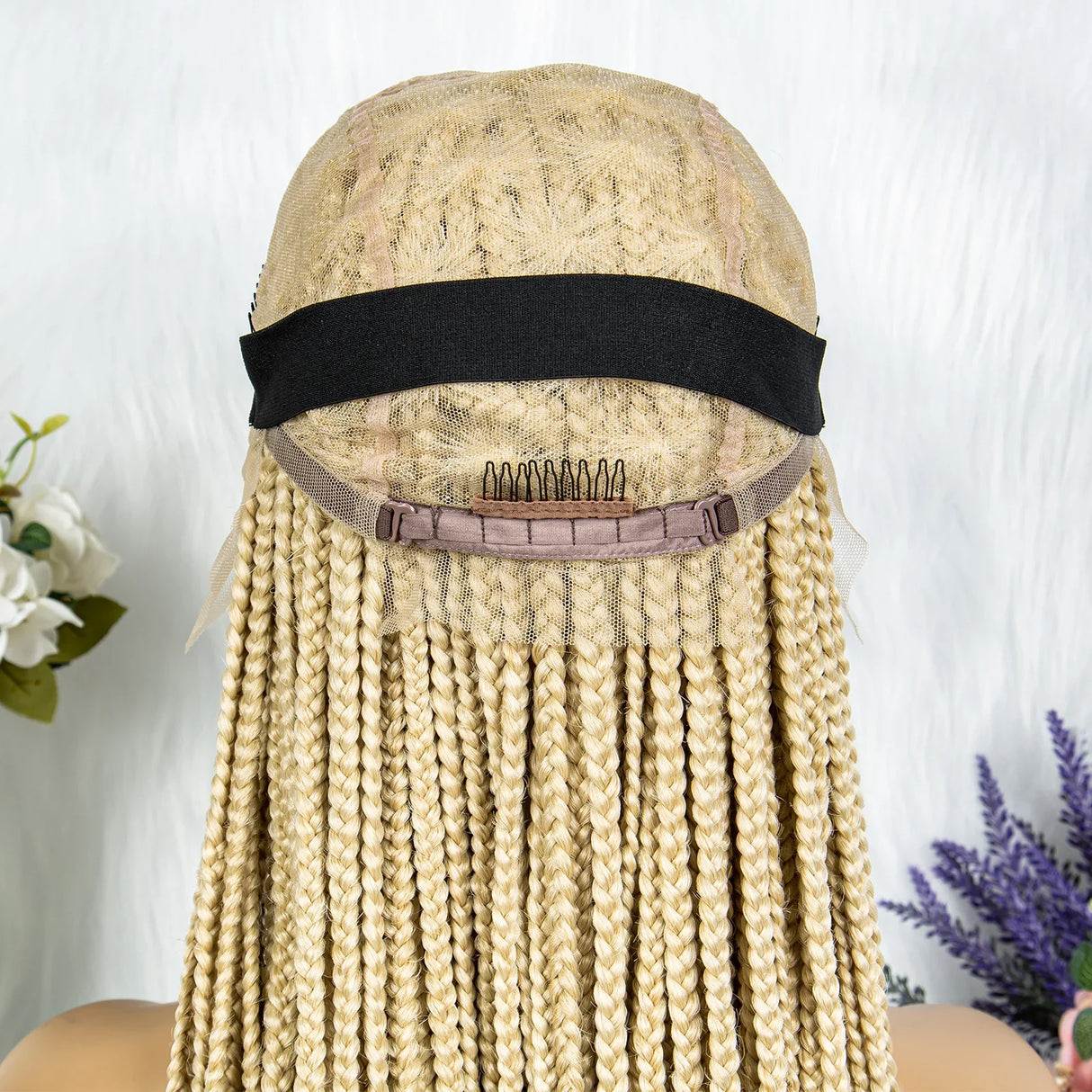 613 Blonde Box Cornrow Braided Wig | HD Full Lace Knotless Braids Wig | Synthetic Braiding Wig for Black Women
