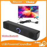 Barre de son sans fil Bluetooth et PC, haut-parleur filaire, alimenté par USB, pour téléviseur, ordinateur portable, jeux, cinéma maison, système audio surround