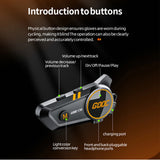 Auriculares inalámbricos Bluetooth 5.3 para casco, manos libres, para motocicleta, impermeables, reproductor de música MP3 y altavoz