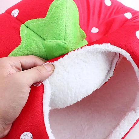Kennel Doggy Fashion Cushion Basket Soft Strawberry Pet Dog Cat House Pet Tent Dog House Small Dogs Kitten Bed Cat House - Lootquake