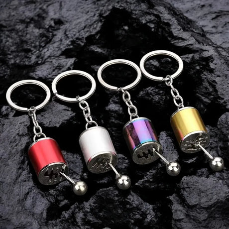 Personalized Keychain Creative Metal Mini Car Parts Manual Transmission Auto Keyring Accessories Key Ring Chain Men Lover Gift - Lootquake