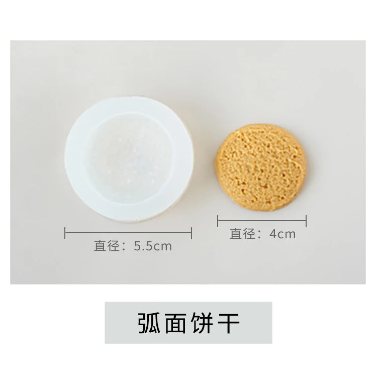 Molde de silicona para velas perfumadas con forma de galleta, para modelar velas, para hacer tú mismo, para hornear pasteles y yeso, herramientas para decorar pasteles.