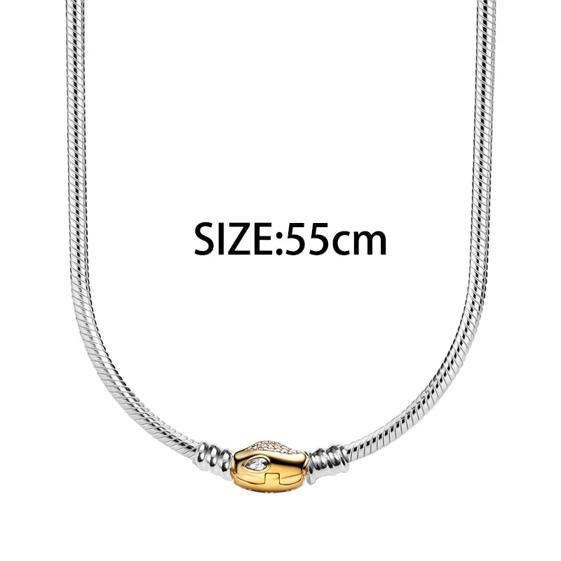 Colgante de plata 925 con forma de serpiente para San Valentín, ideal para pulseras originales de plata de ley 925 para mujer, regalo de joyería DIY.