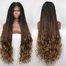 36" 613 Blonde Braided Wig | Lace Front | Baby Hair | Colored Braids