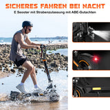 Trottinette électrique RCB D5, homologuée pour la route (ABE), moteur 500 W, pneus increvables 10 pouces, contrôle par application, double amortisseur