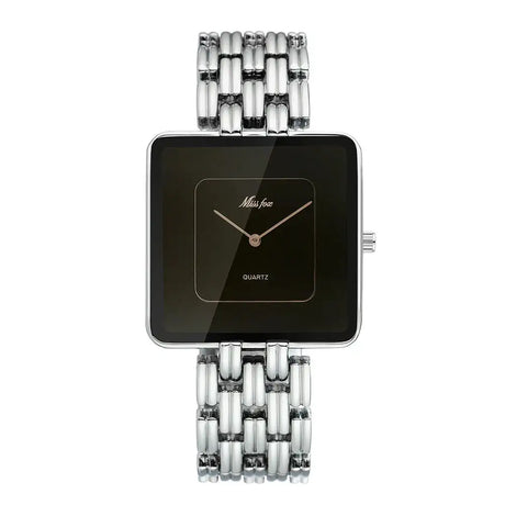 MISSFOX Brand Wristwatch Minimalist Fashion Quartz Watches Classic Design Square Dial Waterproof Stainless Steel Watch For Gift - Lootquake