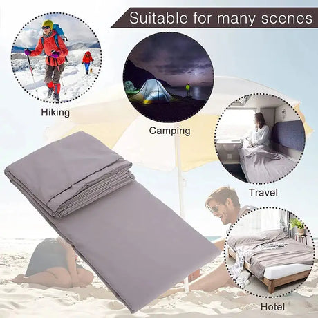 Breathable Portable Sleeping Bag Liner Sleeping Bag Tourism Mat Camping Outdoor Sleeping Bag Set Hotel Room Liner Anti-dirty - Lootquake