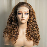20" Deep Wave Double Drawn HD 5x5 Lace Closure Wig | Burmese Curly Remy Hair | 350% Density