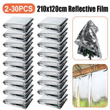 2-30pc Garden Wall Mylar Film Highly Reflective Films for Grow Tent Room Garden Greenhouse Covering Foil Sheets 210x120cm - Lootquake