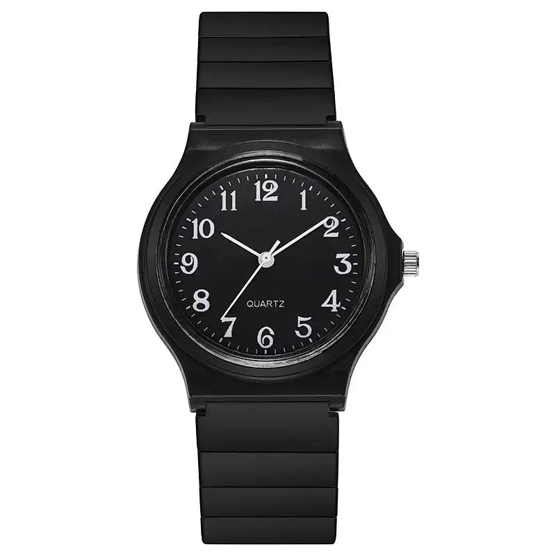 Exam Watch Silicone Strap Simple Women Watch Student Ladies Quartz Wristwatch Waterproof Round Small Dial for Women Reloj Mujer - Lootquake