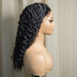 20" Deep Wave Double Drawn HD 5x5 Lace Closure Wig | Burmese Curly Remy Hair | 350% Density
