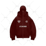 2025 Harajuku Y2K Double-layer Design Casual Loose Zipper Hoodie Men Street Hip-hop Punk Fashion Versatile Sweatshirt Women - Lootquake
