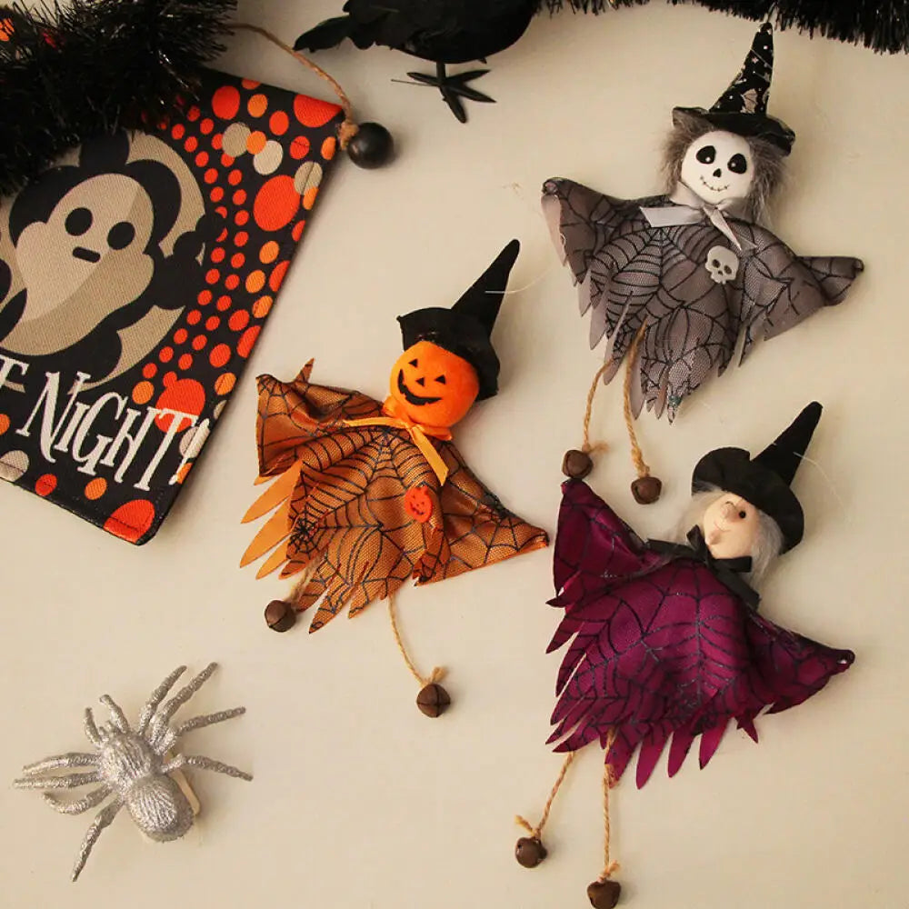 Halloween Decorations Doll Bar Decor Pumpkin Ghost Witch Pendant Scary Halloween Kids Gift Halloween Party Decoration for Home