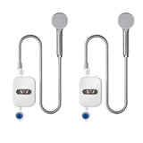 Mini calentador de agua instantáneo para ducha, impermeable, de acero inoxidable 304, calentador de agua eléctrico, ducha de calentamiento rápido, LCD digital para hotel