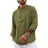 Streetwear Mens Cotton Linen Shirts Casual Lightweight Long Sleeve Henley Shirts for Men Beach Hawaiian Breathable T Shirts - Lootquake