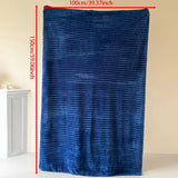 1 manta de rayas azules: manta gruesa, diseño moderno y simple, manta para la siesta de oficina para las cuatro estaciones, adecuada para cama o sofá.