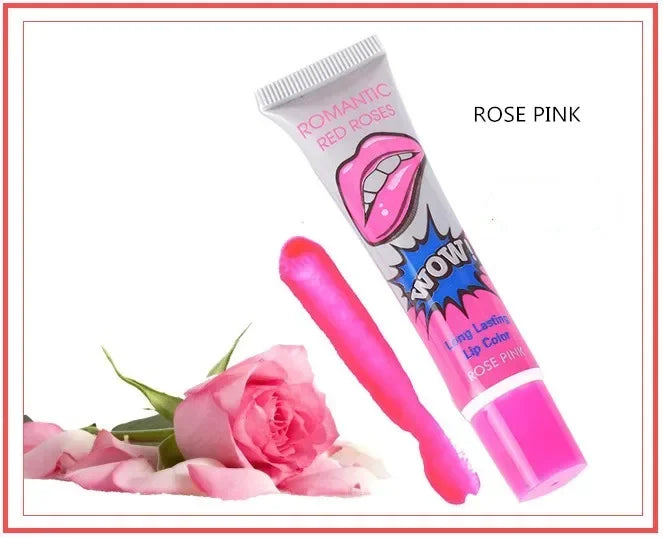 Romantic Bear 6 Colors Peel Off Lipstick Magic Matte Sexy Red Make up Long-lasting Lip Gloss Beauty Wow Impermeavel Lip Stick