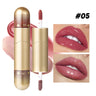 1pcs Double-head lip gloss lipstick, hydrating and moisturizing, foldable, sparkling mirror-like, nourishing lip gloss