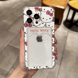 Kuromi Melody Card Holder Slot Bag Soft Silicone Phone Case For iPhone