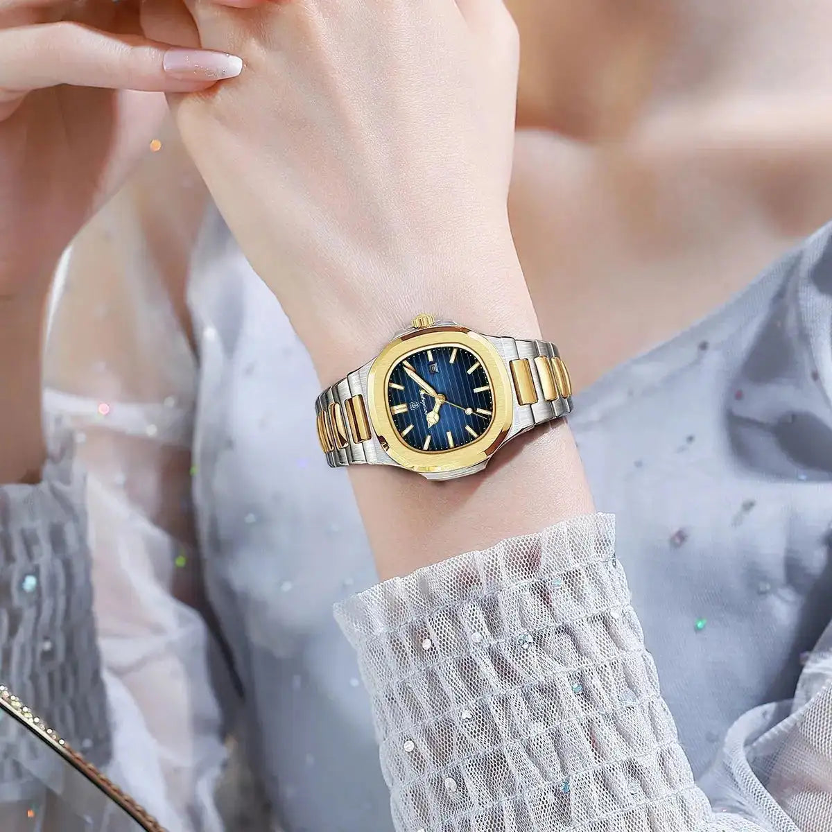 POEDAGAR Luxury Square Watch for Woman Waterproof Luminous Date Ladies Watch Stainless Steel Quartz Women's Watches Female Reloj - Lootquake