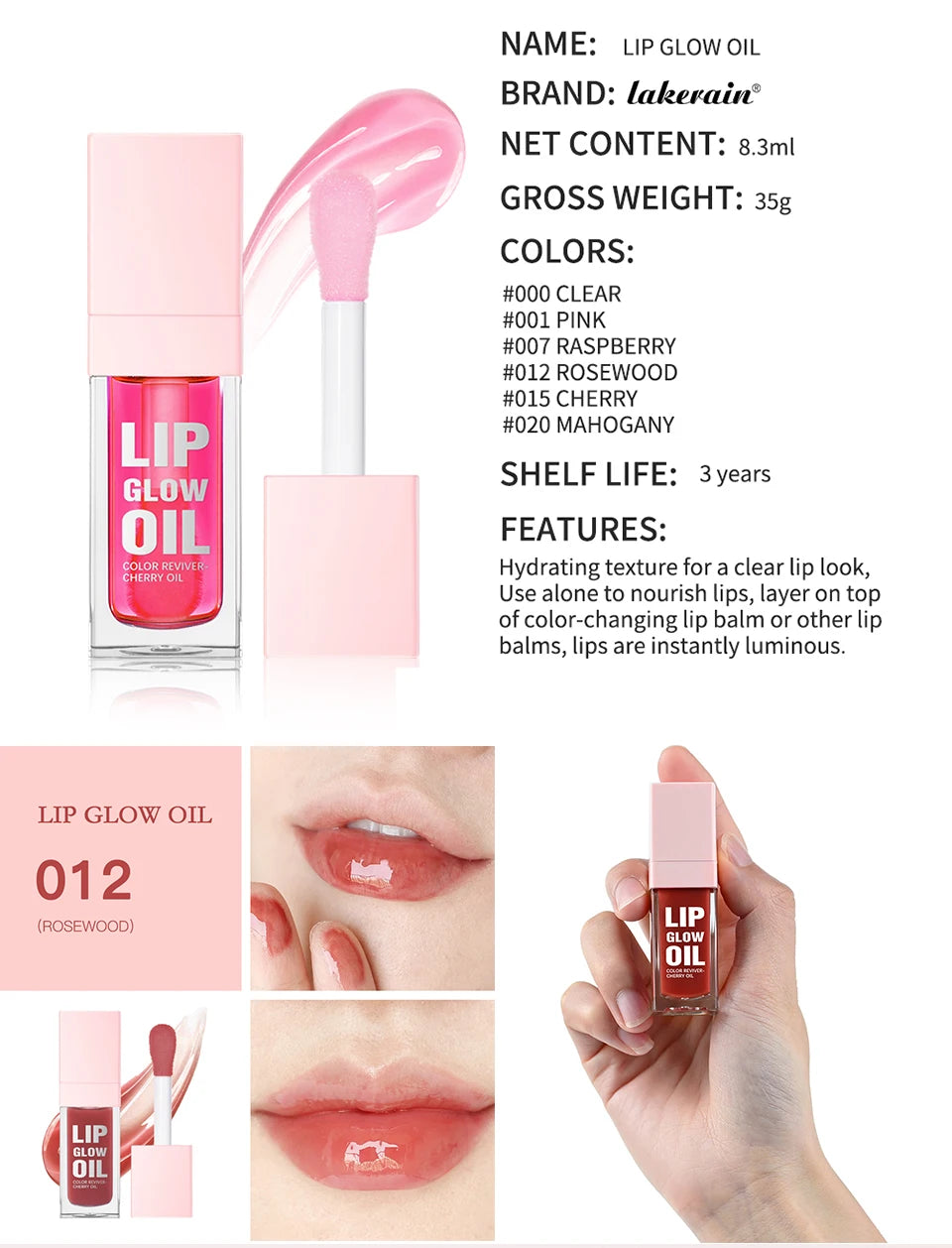 Lip Glow Oil Jelly Lip Gloss Set Long Lasting Permanent Lipstick Woman Tint for Lips Stick Free Shipping Lipgloss Glosses Stain