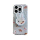 Miffy Phone Case with Holder Kawaii Miffy Rabbit Suitable For iPhone
