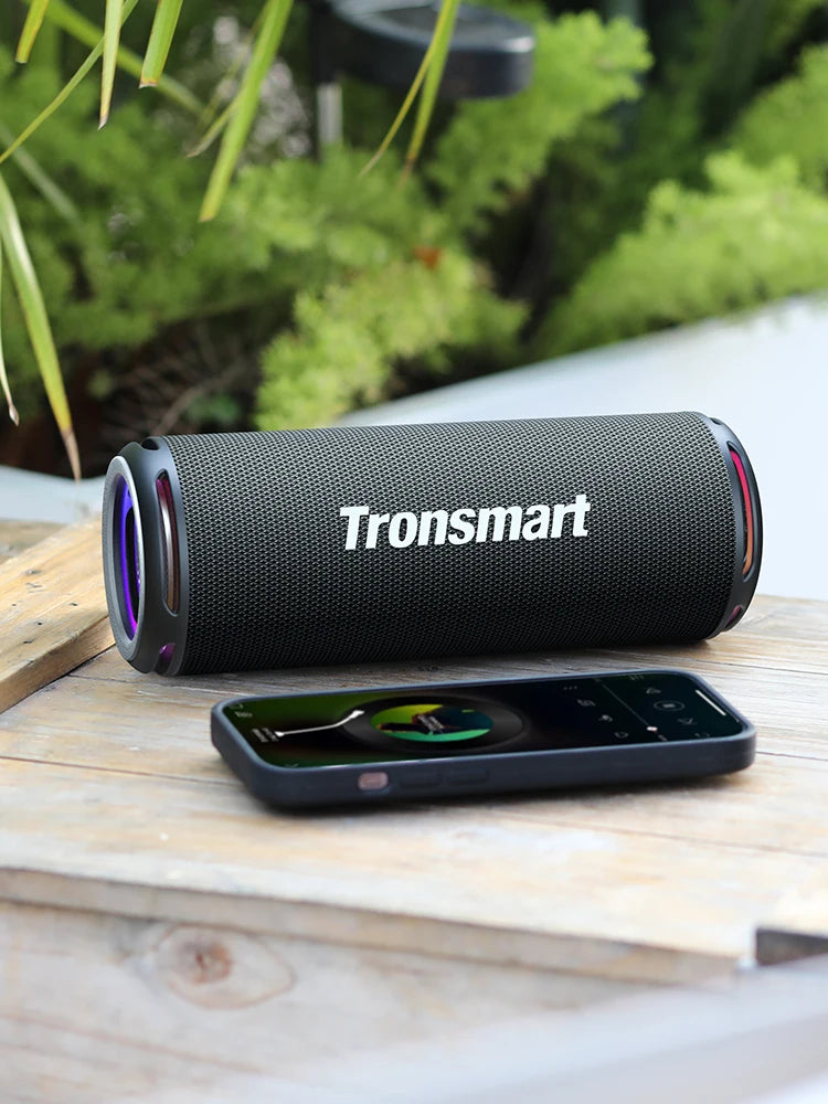 Enceinte Bluetooth Tronsmart T7 Lite, basses améliorées, portable, autonomie 24 h, contrôle par application, étanchéité IPX7, idéale pour le camping