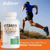 Vitamin D3 + K2(MK7) Supplement - Bone, Joint, Heart, Immune, Teeth and Skin Health Support - Non-GMO Supplement
