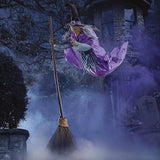 Halloween Flying Witch Decor Hovering Flying Witch Decorations with Scary Sound Halloween Props Horror Themed Scary Props