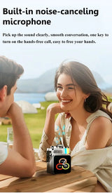 Mini haut-parleur Bluetooth intelligent à écran tactile, lecteur audio portable, appel mains libres sans fil, boîte à musique MP3, prise en charge de la lecture TF, contrôle par application