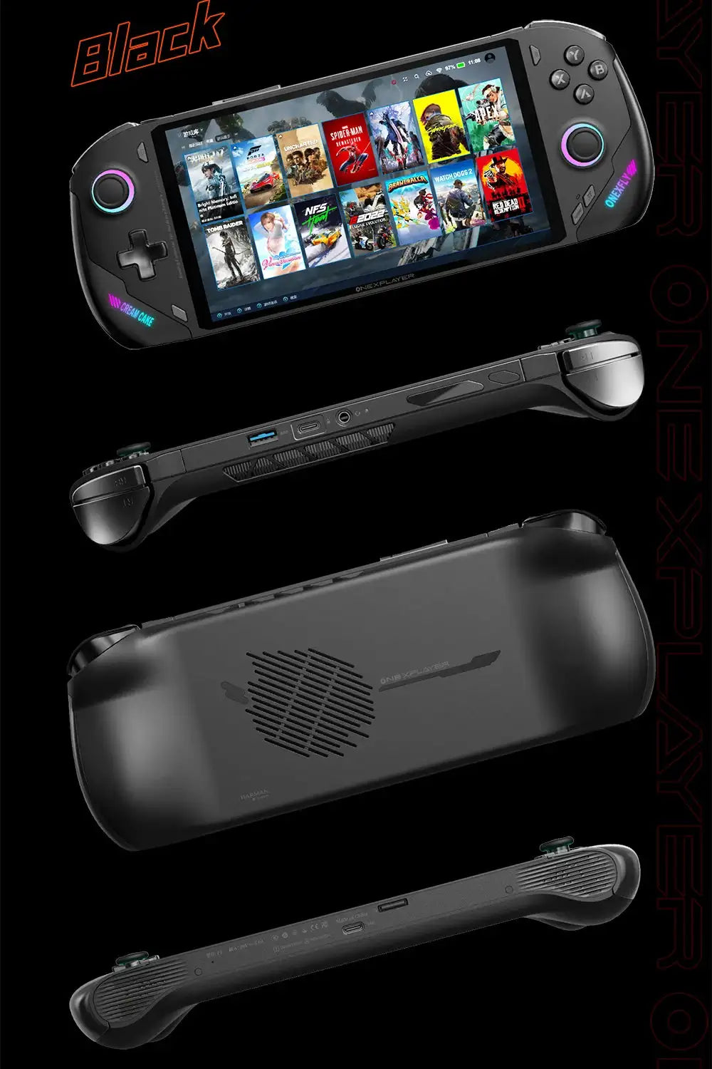 Consola de juegos portátil OneXPlayer OneXFly F1 Pro AMD 8840U AI 9 365 HX 370 OLED de 144 Hz y 7 pulgadas, Steam Play, Windows 11