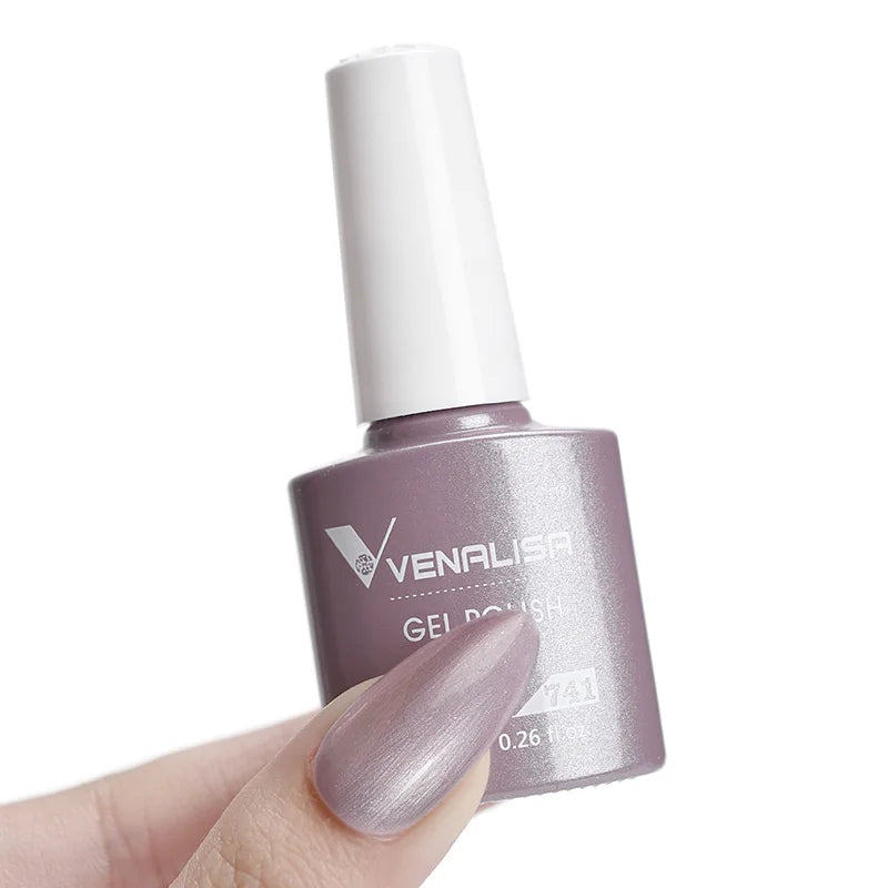 Venalisa Nail Gel Polish 7.5ml #758 Funny Bunny Milky White VIP3 Collection Long Wear Diamond Top Coat Soak Off UV LED Gel Nail