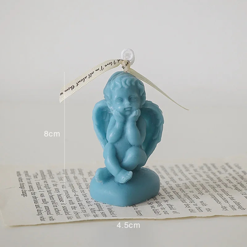 Vela perfumada con forma de ángel para decoración de habitación, estilo nórdico, que alivia la fatiga y crea un ambiente festivo para bodas y cumpleaños.