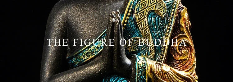Estatua grande de Buda de Tailandia, escultura de Buda de resina verde hecha a mano, budismo hindú, fengshui, figura de meditación, decoración del hogar