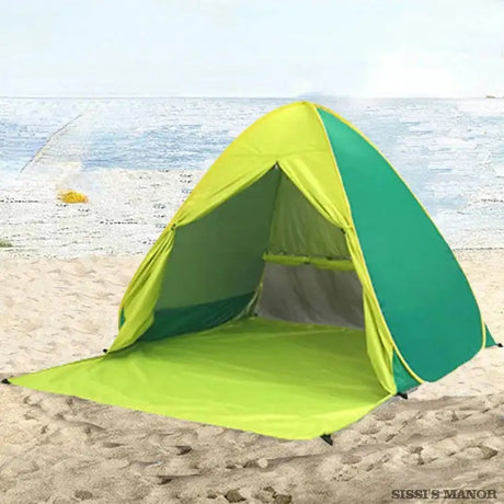 With Door Curtain 2-3Persons Pop Up Beach Tent Automatic Quickly Open Outdoor Camping Tour UV50+ Portable Ultralight Sunscreen - Lootquake