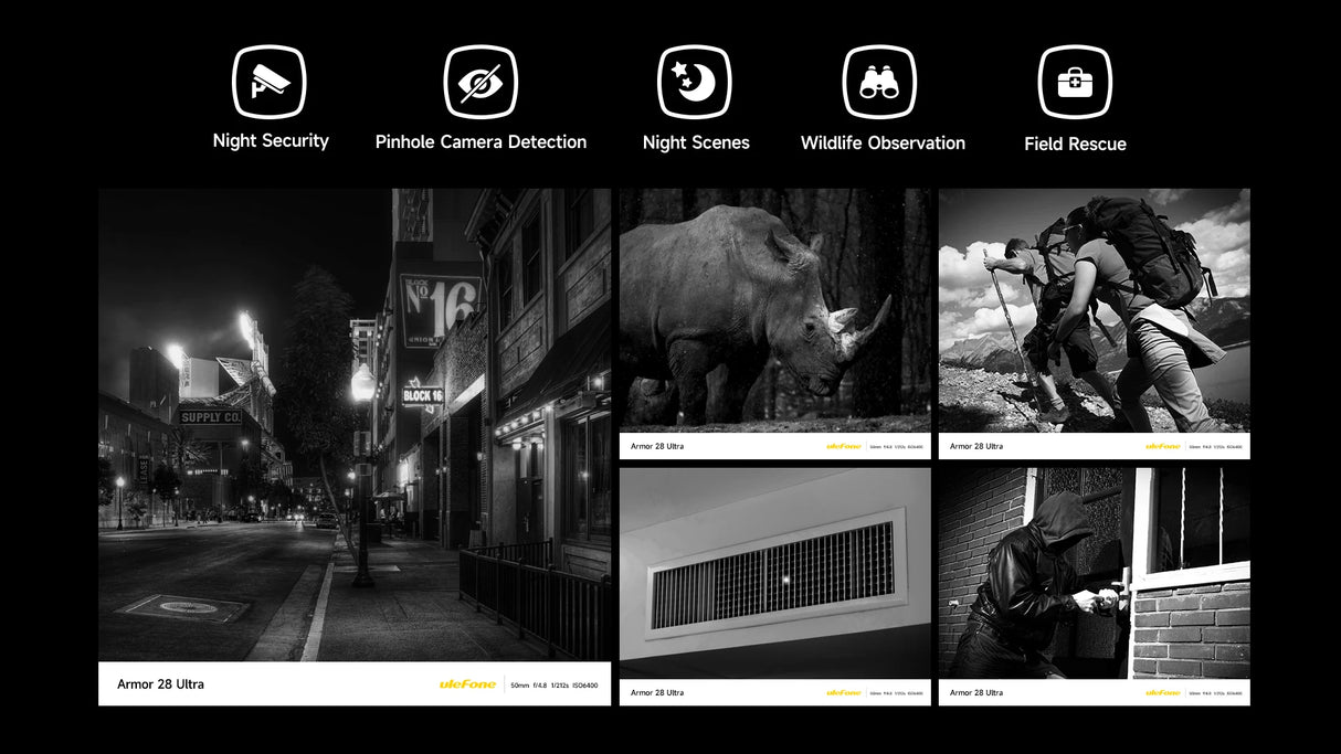 Teléfono robusto Ulefone Armor 28 Ultra 5G con imagen térmica por IA, Dimensity 9300+, 1 TB de ROM, 32 GB de RAM, Android, AMOLED