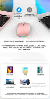Souris de jeu sans fil, rétroéclairée, compatible USB, rechargeable, RVB, silencieuse, ergonomique, pour ordinateur portable et PC