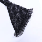 Lace Shrugs Sheer Crop Tops Long Bell Sleeves Cardigan Women Dark Gothic Wedding Punk Sexy Crochet Bolero Cover Up Shirt - Lootquake