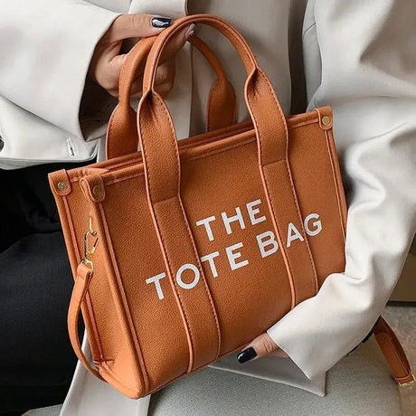 The Tote Bag For Women Crossbody Female Handbag New Solid Words Lette Leisure Large Bag,Luxury Fashion Bag,designer Bag for PU - Lootquake