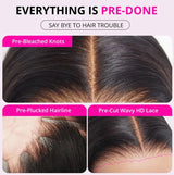 10A 6x4 Glueless HD Lace Front Kinky Curly Wig | Pre-Plucked | Bleached Knots | 210% Density | Ready to Wear | Brazilian Remy Hair