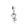 Dije de plata de ley 925 con forma de café, vino tinto, cafetera, copa de champán, compatible con pulseras colgantes originales, joyería DIY para mujer.
