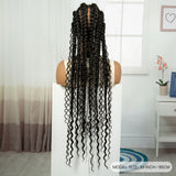 34" Cornrow & Twist Braids Wig | Full Lace Front | Baby Hair