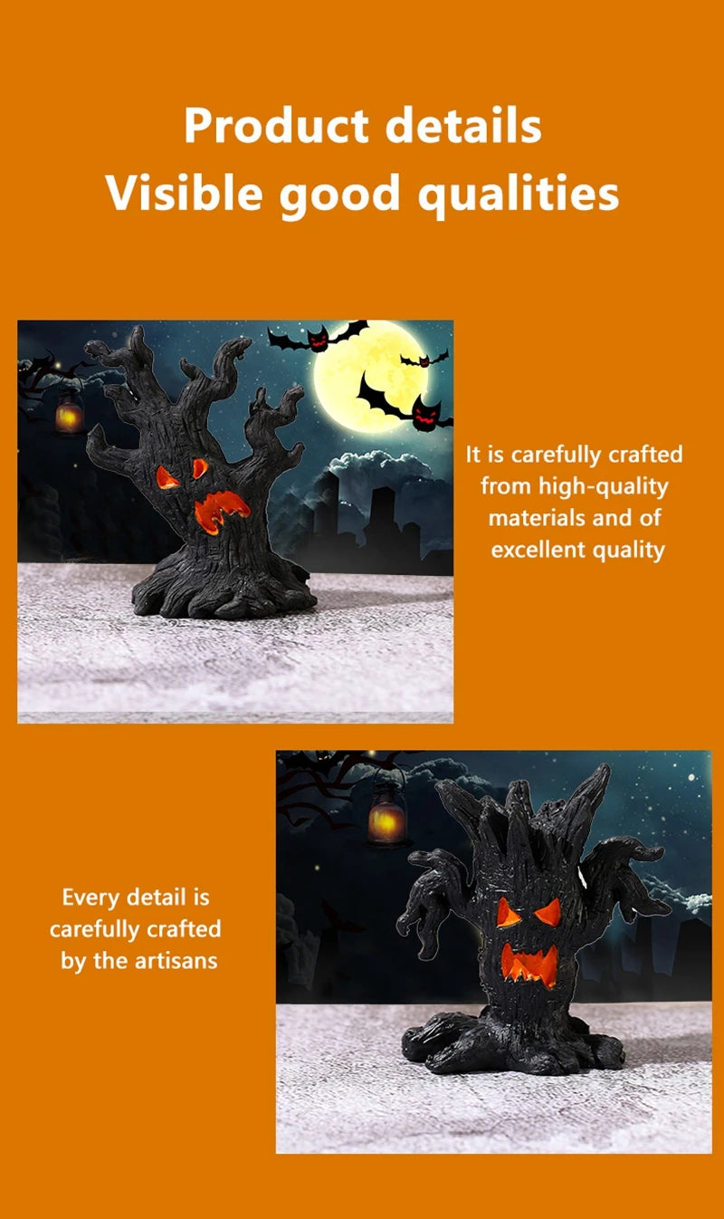 Halloween Micro Landscape Scene Decoration Accessories Tree Demon Ghost Pumpkin Skull Party Supplies Home Party Ornament Terror